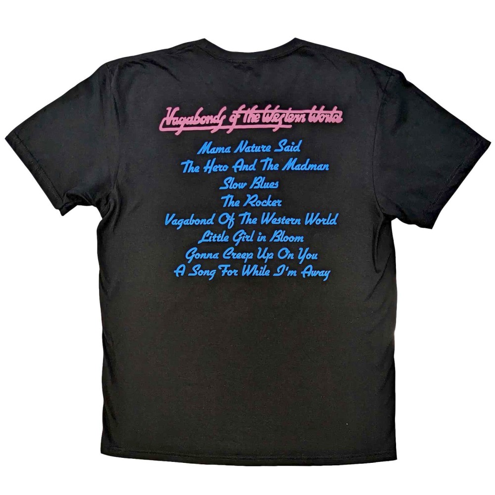 Thin Lizzy - Vagabonds Of The Western World Tracklist Heren Tshirt - Zwart